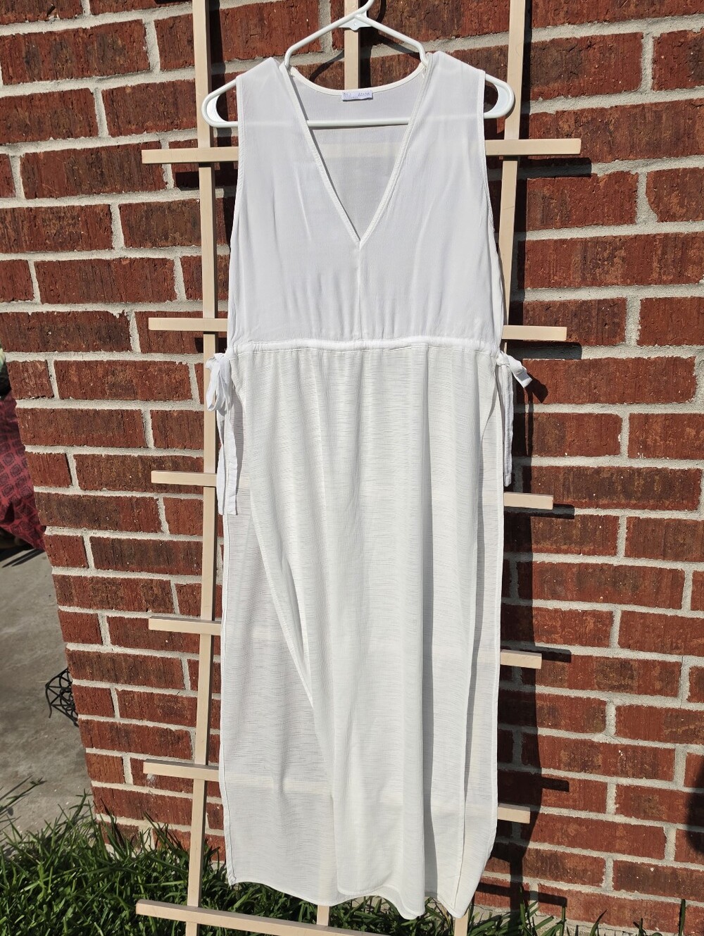 Zara White Maxi Swim Coverup Small